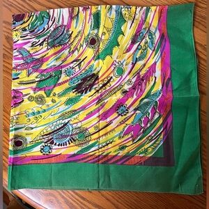 Vintage Vibrant Multicolor Scarf made in Scotland